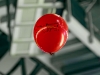 Red Rally Balloon Says \"Go Caps!\"